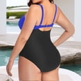 thumbnail image 4 of Bathing Suits for Women Plus Size Color Block Bathing Suits Womens Swimsuits 1 Piece Summer Swimsuit, 4 of 5