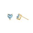 thumbnail image 2 of Heart Birthstone Stud Earrings, 2 of 4