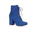 thumbnail image 1 of Unique Bargains Bottes à Lacets à Bout Rond pour Femmes Talons Épais pour Femmes, 1 of 7
