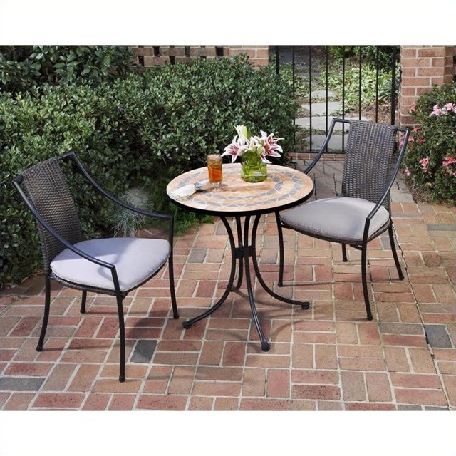 Home Styles Bistro Table & 2 Laguna Chairs in Terra Cotta