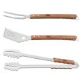thumbnail image 3 of Tramontina Churrasco Ensemble d'Outils de BBQ en Acier Inoxydable de 3 Pcs avec Poignées en Bois de Jatoba, Comprend Spatule, Pinces et Fourchette, 3 of 6