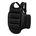 thumbnail image 1 of Almencla Protège-Poitrine de Karaté Équipement Bouclier Côtelé Protecteur Protection de Boxe Corporelle Coussinet Mma Noir P, 1 of 8