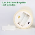 thumbnail image 2 of Jinsinto Real Wick Wax Flameless Candle with Remote Control 3 Piece Set, Electric LED Pillar Candle Battery Powered Ivory Timer Dummy Candle, 3" Diameter 4 5 6" High, 2 of 6