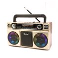 thumbnail image 1 of RX-880D Enregistreur Radio Portable Haut-Parleurs Style Rétro Antique Radio à Cassette pour Extérieur Radio Multibande, AM, FM, SW, USB, MP3, 1 of 9