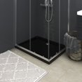 thumbnail image 1 of vidaXL Rectangular ABS Shower Base Tray Black 80x100 cm, 1 of 5