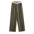 thumbnail image 1 of RKSTN Womns Pants Summer Elastic Waist Color Wide Leg Loose Home Long Pants Lightweight Soft Workout Pants, 1 of 1