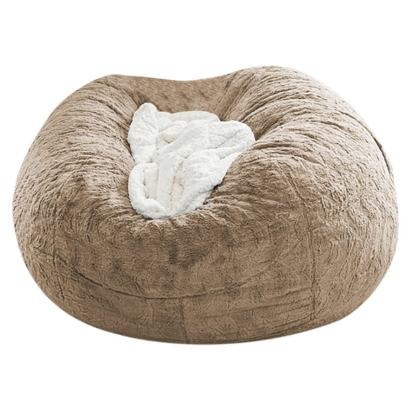 Boovnll Bean Bag Chair Cover (No Filler), 53x53x25" Washable Super Soft Polyester Bean Bag Cover for Adults and Kids Bean Bag, Extra Large Stuffed Animal Storage Bean Bag Chair