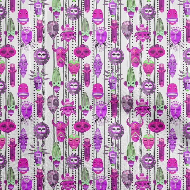 oneOone Cotton Silk Fuschia Pink Fabric African Craft Projects Decor Fabric Printed by The Yard 42 Inch Wide