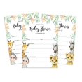 thumbnail image 1 of Inkdotpot 30 Fill In StyleBaby Shower Invitation Cards Safari Jungle Animals Blank Invites, 1 of 7