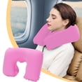 thumbnail image 2 of Neck Pillows for Travelcomfortable Travel Neck Pillow Pvc Flocked U Shaped Cushion for Aviation Outdoor Home Use Portable Inflatable Cervical Support Pillow with Soft Velour Cover, 2 of 6