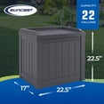 thumbnail image 3 of Suncast Coffre de Terrasse Extérieur de 22 Gal pour Petit Patio avec Siège de Rangement (Lot de 3), 3 of 11