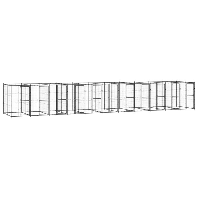 vidaXL Niche pour Chien en Acier 26.62 M2