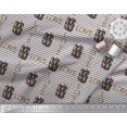 thumbnail image 2 of Soimoi Gray Moss Georgette Fabric Stripe & Floral Alphabet Text Printed Fabric 1 Yard 42 Inch Wide, 2 of 3