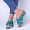 thumbnail image 1 of DPTALR Sandales Compensées Décontractées à Fleurs pour Femmes Dames Chaussures Pantoufles d'Extérieur, 1 of 5