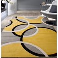 thumbnail image 1 of Rugshop Contemporary Abstract Circles Easy Maintenance for Home Office,Living Room,Bedroom,Kitchen Soft Area Rug 5' 3" x 7' 3" Yellow, 1 of 2