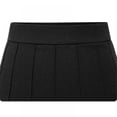 thumbnail image 2 of Jupe de Tennis pour Femme Fille Blanche Taille Haute à Carreaux Patineuse Évasée Plissée Mini Robe m Minuit, 2 of 6
