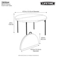 thumbnail image 4 of Lifetime 48-Inch Round Light Commercial Fold-In-Half TableFeatures a 48" round molded tabletop (white granite) with a round folding frame (gray)., 4 of 8