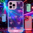 thumbnail image 2 of for iPhone 17 Series Vibrant LED Bowknot Phone Case, Built-in LED Colorful Glowing Cell Phone Cover for Women, Multiple Colors Flash Modes (White, iPhone 17 Pro Max), 2 of 7