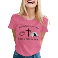 thumbnail image 1 of LUOGENLI T-shirts pour Femme pour Femmes T-Shirt Décontracté à Imprimé de Lettres Col Rond Manches Courtes T-Shirt Plusieurs Couleurs T-shirts pour Femmes T-shirts Graphiques TTG Grande Taille Saint-Valentin S, 1 of 5