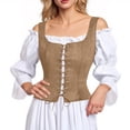 thumbnail image 2 of BLVB Corset Renaissance pour Femmes, Débardeur Médiéval Sans Manches, Tenue Western Grande Taille, Corset à Lacets, 2 of 5