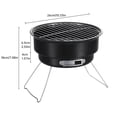 thumbnail image 3 of Gkeoshab Barbecue Grill Portable Rond Barbecue Grill Extérieur en Acier Inoxydable Barbecue Pliant avec Bloc Réfrigérant Four Barbecue Grill Maison et Jardin, 3 of 9