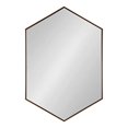 thumbnail image 2 of Kate and Laurel Rhodes Miroir Mural Hexagonal Encadré, 25x37, Brun Noyer, 2 of 5