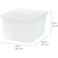 thumbnail image 2 of L Storage Box Stackable - Plastic Bin with Lid Organizing Containers Clear, 2 of 9