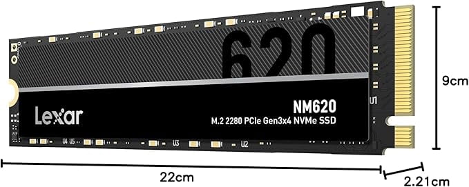 Lexar SSD NM620 256GB M.2 NVME PCIe Gen 3 Up To 3500 MB/s Read Speed