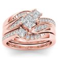 thumbnail image 1 of EGNMCR Rings Rose Gold Diamond Natural White Romantic Wedding Jewelry Ring ring, 1 of 2