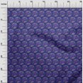 thumbnail image 3 of oneOone Velvet Medium Blue Fabric Kalamkari Craft Projects Decor Fabric Printed By The Yard 58 Inch Wide, 3 of 5