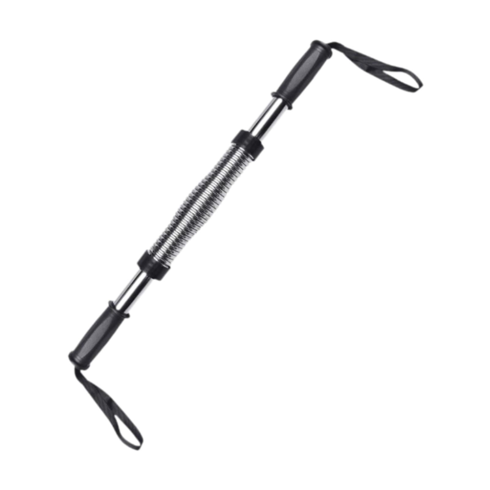 S SERENABLE Spring Power Bar Upper Body Exercise Chest Expander Chest Resistance Bar Workout Equipment Muscle Training Heavy Duty Black 30kg 58cm