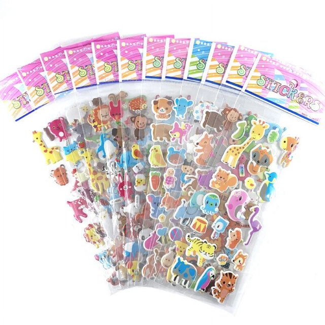 12 Sheets/Set Dinosaur Series Cartoon Stickers For Child Notebook Skateboard DIY Waterproof Cute Sticker Toy Boys Gift Animal 3