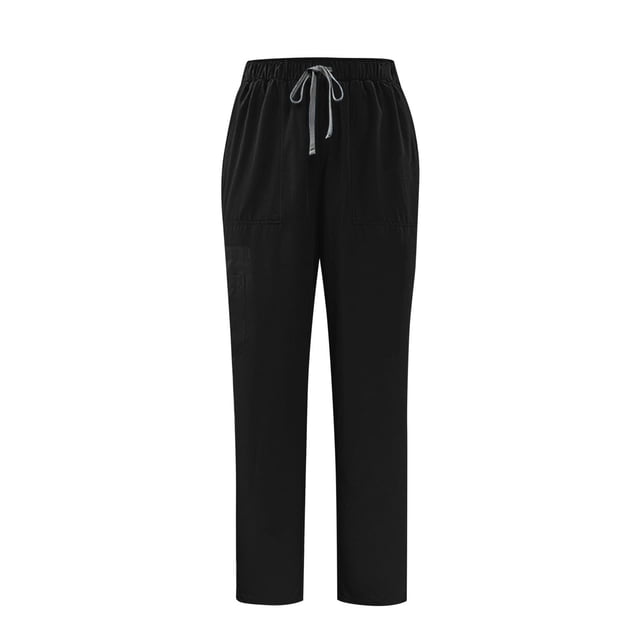 yardsong Pantalon Médical de Jogging Extensible Taille Haute pour Femme - Pantalon Athlétique Médical Léger à Cordon, Bas Resserré, Noir, TP