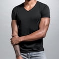 thumbnail image 4 of Men's Short Sleeve Premium Solid Cotton V Neck T Shirts, 4 of 4