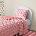 thumbnail image 2 of Mainstays Kids Microfiber Pink Solid Puffy Comforter Set, Twin, 2 Pieces, 2 of 7