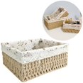 thumbnail image 4 of Multipurpose Rattan Storage Basket Clothing Cosmetics Sundries Container Decorative Baskets Home Decor Handmade for Desktop Dorm Bathroom , A, 4 of 8