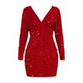 thumbnail image 3 of Ketyyh-chn99 Robe d'Invitée de Mariage Robes de Soirée pour Mariage Élégante Invitée de Mariage Soirée Robe Formelle Robe Sans Manches Rouge,G, 3 of 4