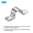 thumbnail image 3 of Unique Bargains 20mm Rigid Pipe Strap Clamp, 10 Pcs 304 Stainless Steel Two Hole U-shape Tube Clip, 3 of 5
