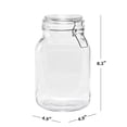 thumbnail image 3 of Mainstays Kitchen Food Storage 67-Ounce Clear Glass Lock Lid Jar, 3 of 5