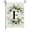 E, variant on HOZADOIE Linen Flag Home Decor Ins Style, 26 Letters+Green Plant Printing, Flax Garden Flag, First Letter of Surname, Hanging Flag At The Gate of Courtyard