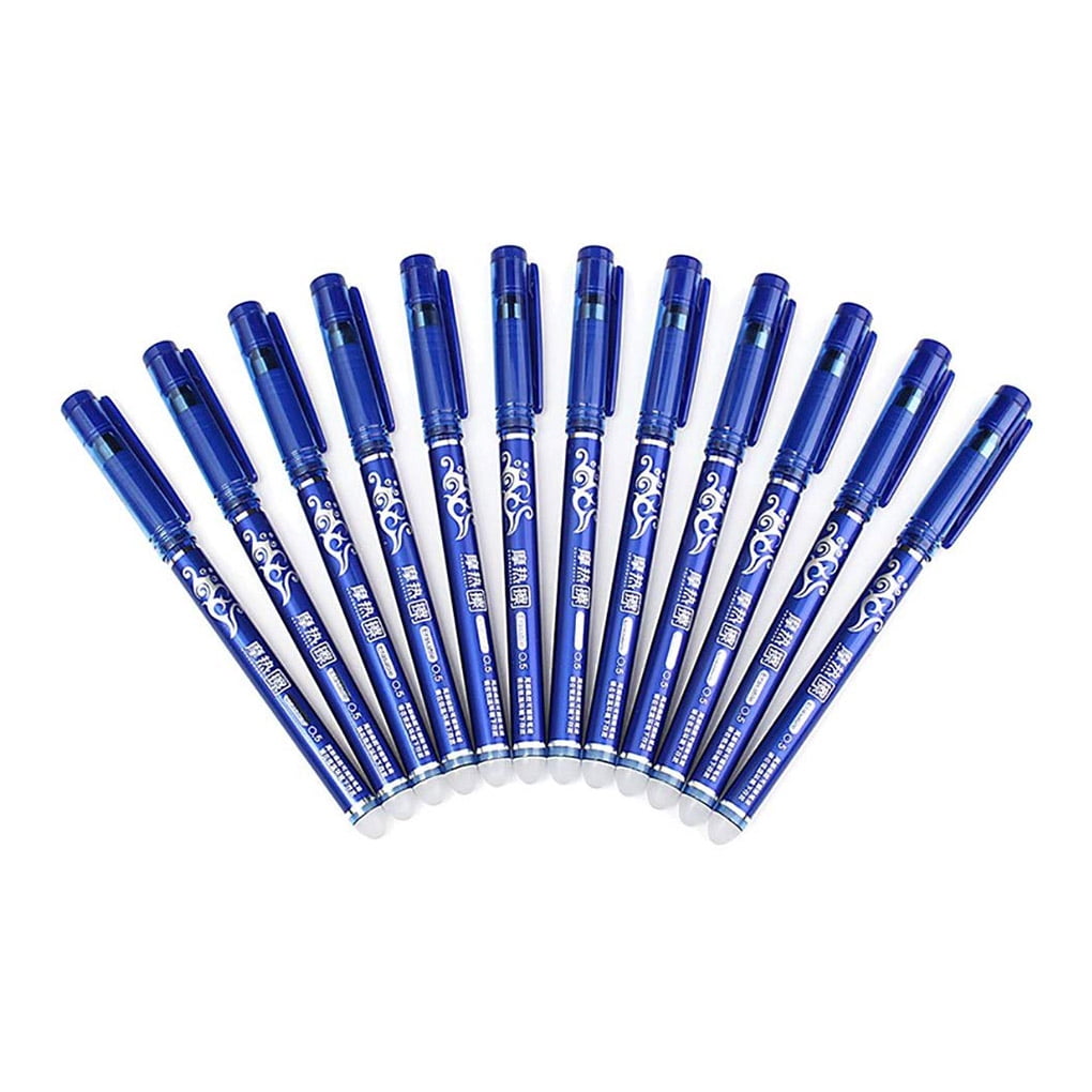 Write Pens Erasable Gel Ink Pens, Gel Ink Pens, Fine Point, 0.5mm, Assorted Ink Colors, 12 Pack