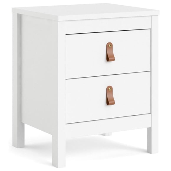 Tvilum, White Madrid 2 Drawer Nightstand