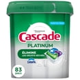 thumbnail image 2 of Cascade Platinum Dishwasher Pods, Dishwasher Detergent, Fresh, 83 Count, 2 of 12