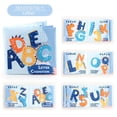 thumbnail image 2 of SIYTUAU Baby Alphabet Cloth Book With Hand Puppet Animals Sensory Educational Washable Crinkle Sound Book 4 Pages 8 Sides Fabric Book F F, 2 of 4
