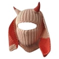 thumbnail image 1 of Fgnfyis Rabbit Ear Hat Autumn and Winter Neck Knitted Hat Bomber Hats Orange, 1 of 6