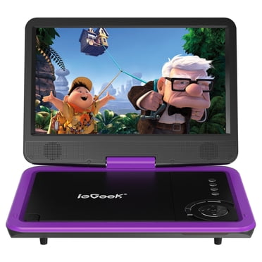 ieGeek Lecteur DVD Portable 12,5 Pouces avec Écran, 10,5 Pouces HD, Lecteur DVD pour Voiture pour Enfants avec Haut-Parleur Double à Volume Élevé, Batterie Rechargeable 5 Heures, Prend en Charge Plusieurs Formats de Disques