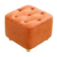 thumbnail image 2 of Petit Tabouret Élégant pour Changer de Chaussures Repose-Pieds pour Entrée Maison Chambre orange, 2 of 9