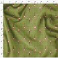 thumbnail image 4 of Soimoi Green Cotton Jersey Fabric Notes & Guitar Musical Instrument Printed Craft Fabric by the Yard 58 Inch Wide, 4 of 5