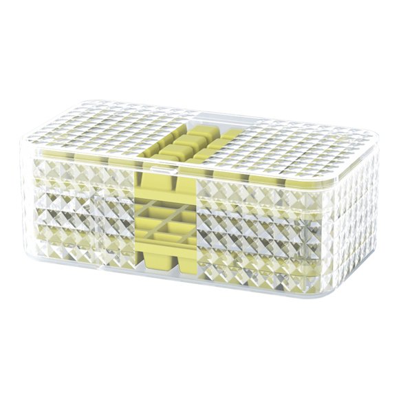 Fabrication de Glace Domestique avec Stockage Automatique Intégré Plateau à Glaçons à Grande Capacité avec Support 64 Cavités