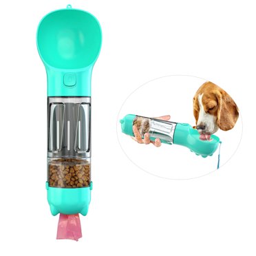 Amdohai Multifunctional dog travel water cup with dog food pet water dispenser feeder shovel stool